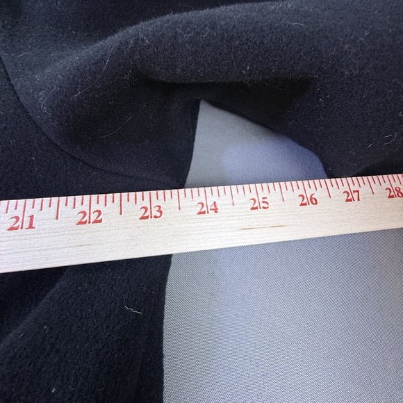 Donny Brook Black Wool Double Breasted Lined Trench Coat Womens 12P - Picture 11 of 12